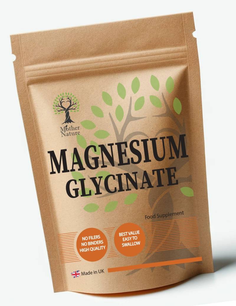 Magnesium Glycinate 650 Mg Kapseln Max Stärke Ergänzung Hochabsorbierbares Reines Pulver Vegan von UKmotherNature