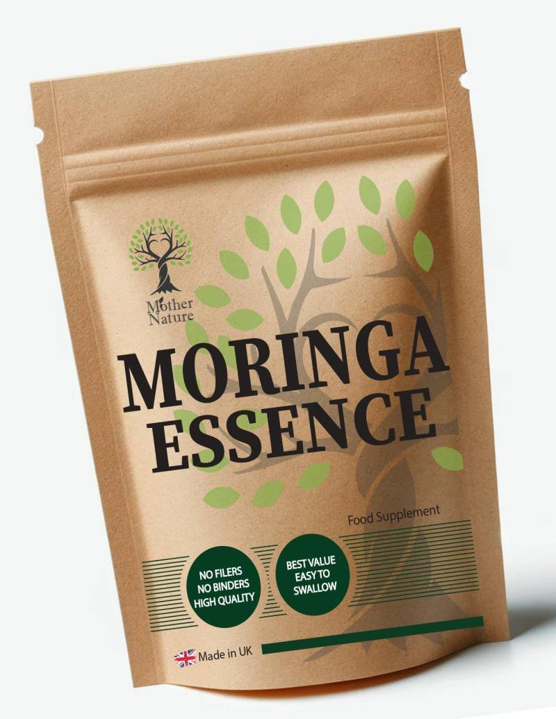 Moringa-Kapseln 500 Mg Hochpotenz-Sauberes Natürliches Moringa-Pulver Umweltfreundliche Beste Vegane Ergänzungen Auf Pflanzlicher Basis von UKmotherNature