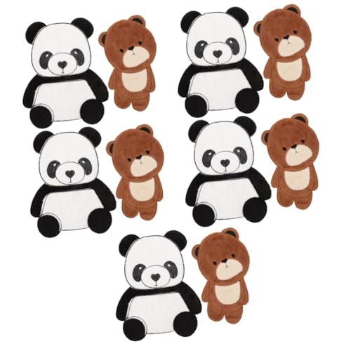 10 Stück Panda Bär Patch Tier Big Bär Kleidungsapplikation Dekorationsflicken Für Jacken Zum Aufnähen Bestickte Applikation Jacken Applikationsflicken Für Kleidung ULDIGI von ULDIGI