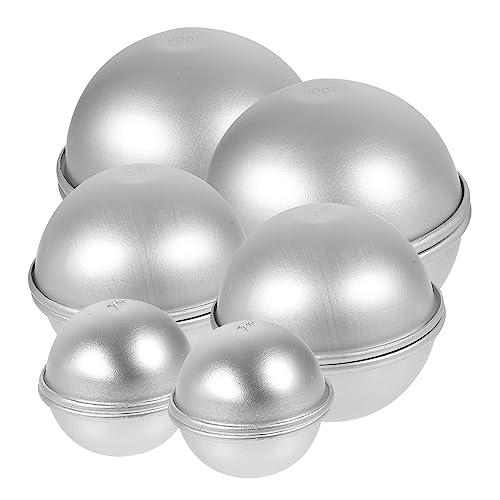 12St Form für Badesalzkugeln Badebomben-Set zum Selbermachen Gelee Kuppel Ball Handgemachte Seifenformen DIY Seifenform handwerkliche Form halbe Kugelform Aluminiumlegierung Silver ULDIGI von ULDIGI