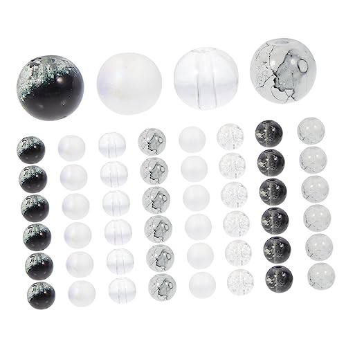 200st Popping-perlen Aus Glas Farbperlen Bulk-halsketten Bulk-schmuck Ohrring-lampwork-perlen Knisterperlen Zur Schmuckherstellung Schlüsselkette Perlen Zum Basteln Black ULDIGI von ULDIGI