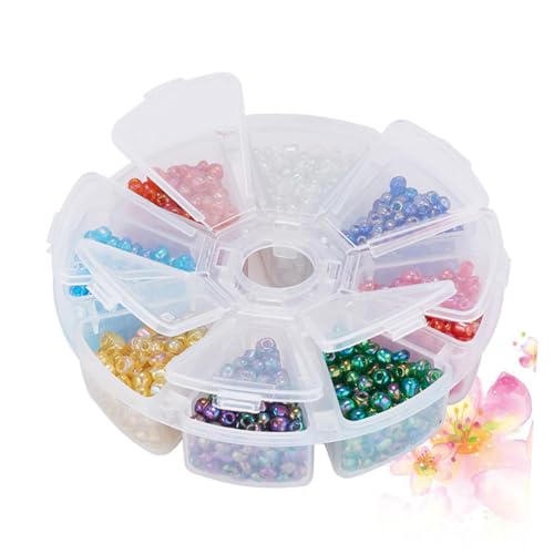 ULDIGI 1 Box Bunte Perlen Bulk Schmuck Edelstein Lose Perlen Bulk Perlen Pastellperlen Perlenohrringe Brillenzubehör Mini Brillenperlen Brillenzubehör Schmuckzubehör Perlen von ULDIGI