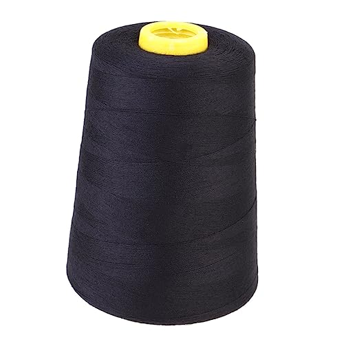 ULDIGI 1 Rolle 2000 Polyester-nähgarn Stickgarn Polsterfaden Konussergerfaden Schweres Gewinde Polyesterfaden Nähmaschinenfaden Schwarze Garnrolle Overlock-faden Schwarzes Nähgarn Black von ULDIGI