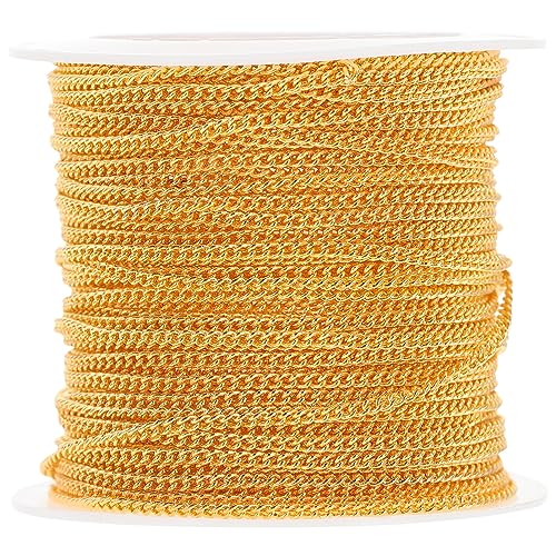 ULDIGI 1 Rolle kupferkette selber machen Halsketten Gold Halskettenketten DIY zubehör DIY Kupferkette Handgemachte Kupferkette Anhänger Lanyard-Kette Kette zur Schmuckherstellung Golden von ULDIGI