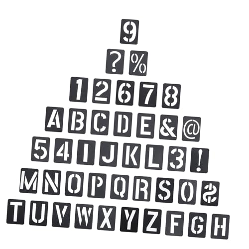 ULDIGI 1 Satz Alphabet-vorlagen Diy-schablonen Aus Kunststoff Wiederverwendbare Buchstabenschablonen Dekorative Malschablonen Englische Briefvorlagen Schablonen Zum Malen Black Pp von ULDIGI