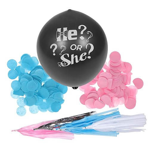 ULDIGI 1 Satz Ballons zum Aufdecken des Geschlechts des Babys Tischdekorationen blaue Luftballons konfettiballone shower ballon Partyverzierung für Babyparty Konfetti aus Papier von ULDIGI