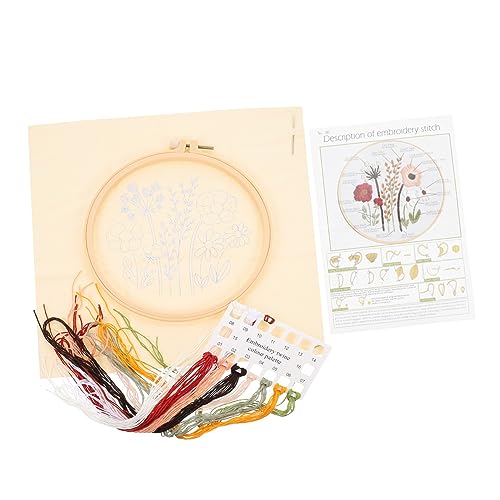 ULDIGI 1 Satz Stickerei-starter-kit Bastelsets Für Erwachsene Stickpackungen Selber Machen Kreuzstichpackungen Stickerei-kits Bausatz Kunst- Und Bastelset Sticksets Für Erwachsene Diy Abs von ULDIGI