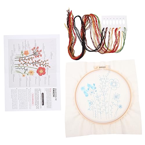 ULDIGI 1 Satz Stickmaterialpaket sticken kreuzstich anfänger gestempeltes Sticktuch embroidery kit home decor werkzeug Stickerei-Kreuzstich dreidimensionale Kreuzstichpackung Leinen rot von ULDIGI