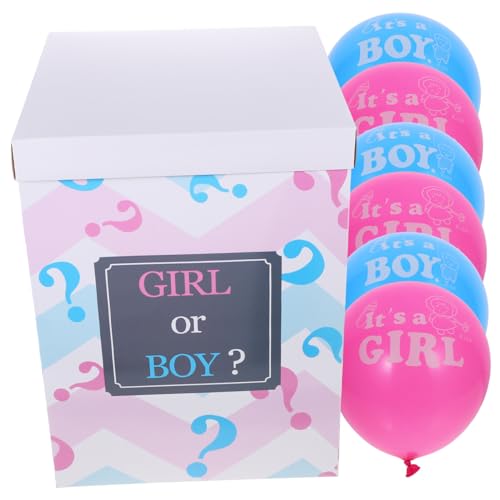 ULDIGI Babyparty Junge 1 Set Geschlecht Offenbaren Ballonbox Für Babyparty Dekoration Für Jungen Und Luftballons Und Konfetti Für Gender Reveal Party Box Für Die von ULDIGI