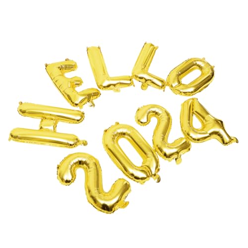 ULDIGI 1 Set Hallo 2024 Luftballons Neujahr Party Deko Ballons Für Festliche Anlässe Bunte Latexballons Zur Dekoration Von Silvesterfeiern Und Neujahrsfeiern Ideal Für Erwachsene Und von ULDIGI