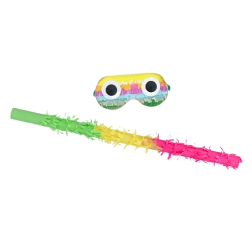 ULDIGI 1 Set Party Pinata Stick Augenmaske Maske Prop Feier Dekoration Spaß Spiel Spielzeug von ULDIGI