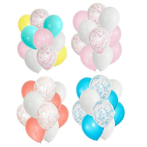 ULDIGI 10 Stück 12 Zoll Runde Konfetti Latexballons Set Rosa Für Hochzeit Geburtstag Babyparty Jubiläum Und Festival Ideal Für Festliche Party Dekorationen von ULDIGI