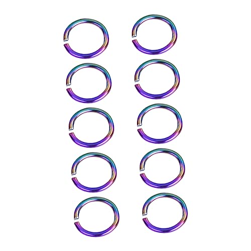 ULDIGI 100St offener Ring o Kreisverschluss Verbindungsringe selbstgemachte O-Ringe Halsketten machen Ringe Septum-Schmuck kleiner Biegering Armband Biegering Rostfreier Stahl Colorful von ULDIGI