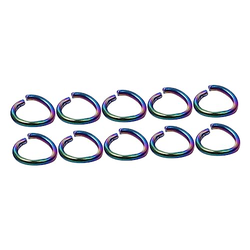 ULDIGI 100St offener Ring o armreif armbinden ohringestecher befestigungshaken Öffnungsrings Ringe für Schmuck Mehrzweck-Biegering Armband Biegering Sprungring Rostfreier Stahl Colorful von ULDIGI