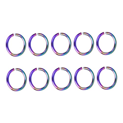 ULDIGI 100St offener Ring o metallringe Jump rings Sprungring selber machen Offener Biegering selber machen Schmuck Verschluss Kette Biegering Armband Biegering Rostfreier Stahl Colorful von ULDIGI