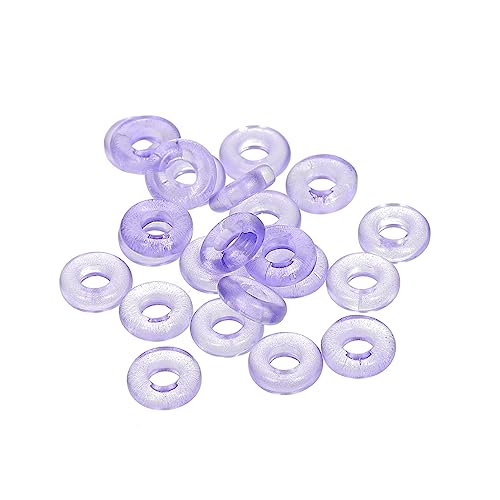 ULDIGI 100st Diy Zubehör Flache Perlen Edelstein Armbänder Lose Perlen Im Donut-design Antike Haarnadelperlen Zum Selbermachen Diy Handwerk Perlen Machen Rondell-perlen Glas Lavender von ULDIGI