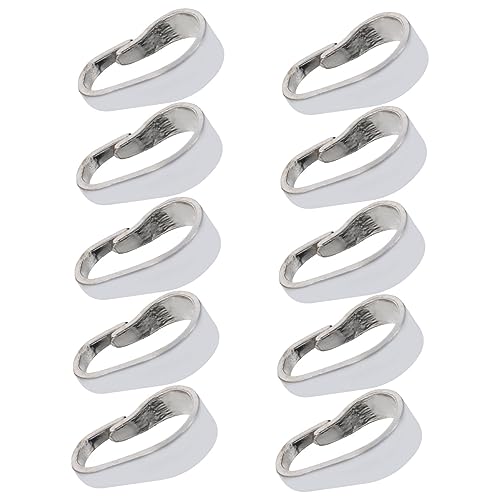 ULDIGI 10St hängende Schnalle Halsketten-Anhänger- Schmuck aus Sterlingsilber armbandverschluss anhängerstecker Klemmclip aus Metall Anhängerverbinder zum Selbermachen Silber- von ULDIGI