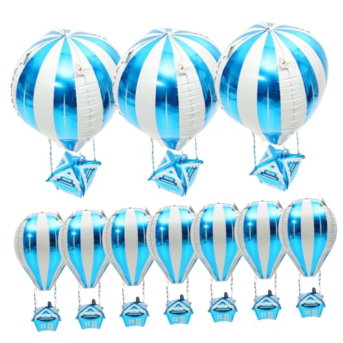 ULDIGI 10er Set Heißluftballon Form Aluminiumfolienballons Bunten Farben Ideal Für Kindergeburtstage Partys Und Feierlichkeiten Hochwertige Party Dekoration Für Unvergessliche von ULDIGI