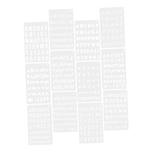 ULDIGI 12 Blatt Kontovorlage Große Alphabet Schablonen Haushalts Sprühschablonen Alphabet Form Schablonen Für Airbrush Schablonen Buchstaben Zum Basteln Multifunktions von ULDIGI