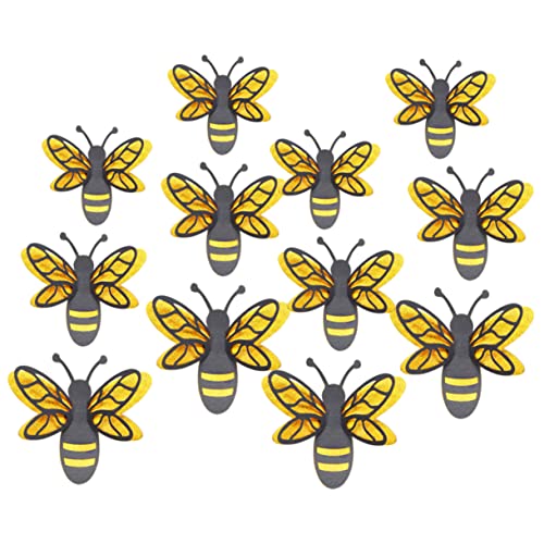 ULDIGI 12 STK Simulationsbienenaufkleber Wanddeklamen für Kinderzimmer Biene zitiert Abziehbilder kinderzimmer wandsticker Wall Stickers for Room Bienendekor 3D-Bienen-Wandtattoos von ULDIGI