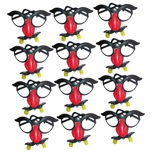 ULDIGI 12 Stück Aprilscherz Brille Party Sonnenbrille Lustige Brille Herren Brille Lustige Brille Für Erwachsene Humorvolle Party Brille Bart Brille Ornament Kreativer Bart Und von ULDIGI