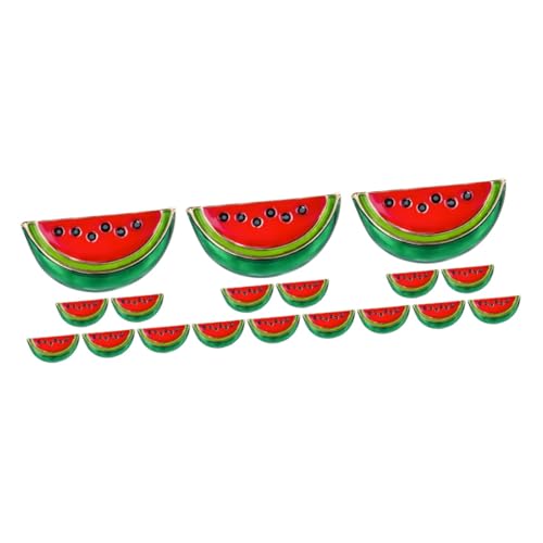 ULDIGI 18 Stück Brosche Wassermelone Palästina Schmuck Geburtstagsnadel Wassermelonenknöpfe Wassermelonenscheibennadel Wassermelonenkorsage Niedliche Strickjackenklammer von ULDIGI