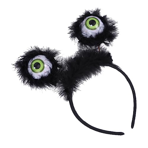 ULDIGI 1Stk Augen-und Stirnband Bühnen-Stirnband Party-Stirnband Stirnband zum Schminken halloween headband party kopfschmuck Stirnbänder Cosplay-Stirnband Augapfel-Stirnband Feder Black von ULDIGI