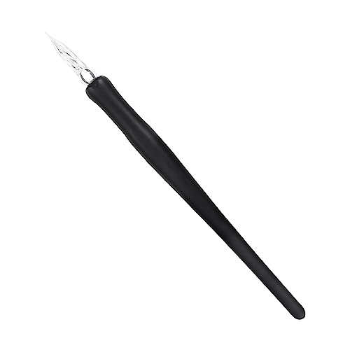 ULDIGI 1Stk Dip-Stift schreibutensilien calligraphy stick stift Federzeichnung pens stifte Schulbriefpapier Signaturstift Gel-Tintenstift kugelschreiber Tauchstift Schreibstift Glas Black von ULDIGI