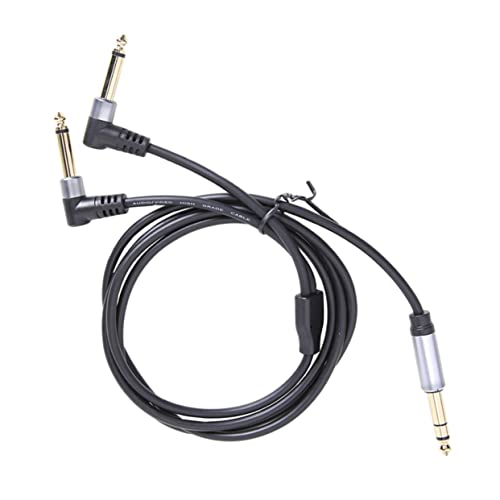 ULDIGI 1Stk Ellbogen-Audiokabel duales 6,5-Single-Track-Audiokabel Kabelzubehör für E-Gitarre Male to male audio cable Audio transferring cable 6,35 mm Instrumentenkabel 6,35 Steckerkabel von ULDIGI