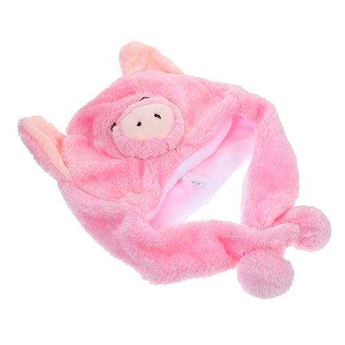 ULDIGI 1Stk Kuscheltier Hut Hüte für Nutztiere ausgestopft Plüschtierhut Neuheit Hut Kinderkleidung kinderkleider Party lustiger Kopfschmuck lustiger Partyhut Plüsch und pp Baumwolle Rosa von ULDIGI