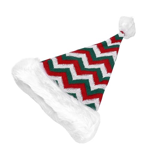 ULDIGI 1Stk Weihnachtsmütze Winter warme Kopfbedeckung Plüschmütze Gorros Navideños für Erwachsene Hut anziehen weihnachtsgeschenke weihnachts präsente weihnachtsdeco Hüte Stricken rot von ULDIGI