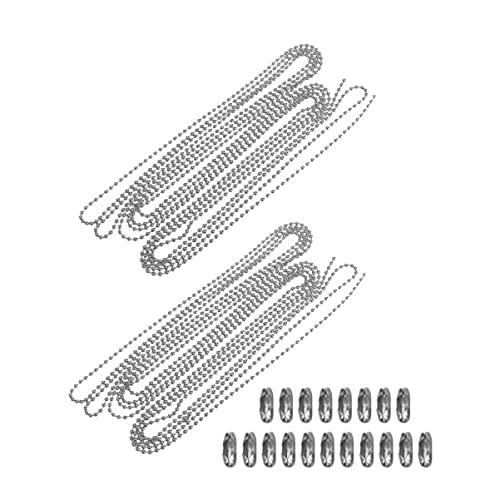 ULDIGI 2 Sätze 3m Perlen Halskettenkette Edelstahlkugelkette Für DIY Schmuckherstellung von ULDIGI