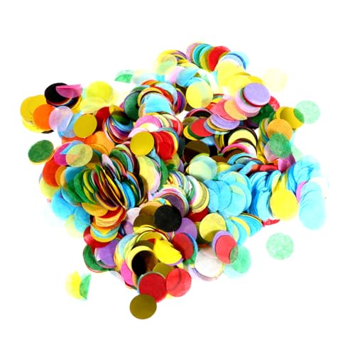 ULDIGI 2 Sätze Disc-kopierpapier Metallische Luftballons Verzierungen Aus Papier Blutendes Seidenpapier Metallisches Konfetti Konfetti-kreise Aus Papier Konfetti Werfen Runden Colorful von ULDIGI