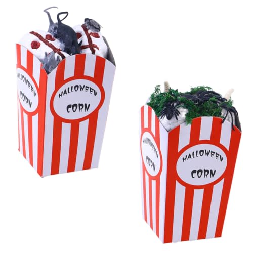 ULDIGI 2 Stücke Foam Popcorn Dekoration Für Halloween Popcorn Dekore Mit Spinnen Und von ULDIGI