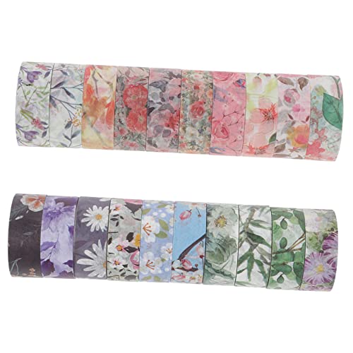 ULDIGI 20 Stück Washi Tapes Set zum Selbermachen selbstklebende Klebeband für Scrapbooking Basteln von ULDIGI