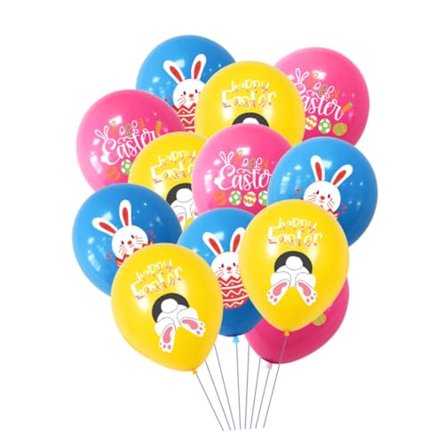 ULDIGI Osterhase Farbige Latexballons Mit Eierschriftzug Exquisite Osterdekoration Für Feiern Kindergeburtstage Und Festlichkeiten 8 8 8 Pink von ULDIGI