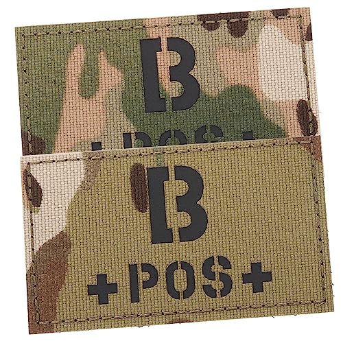 ULDIGI 2St Blutgruppenpflaster Blutgruppen-Armband Blutgruppenabzeichen Flecken reflektierender Aufnäher kampfanzug uniform Militärischer Tarn-Blutgruppen-Patch Nylon von ULDIGI