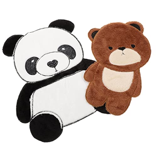 ULDIGI 2St Panda-Bären-Patch Plüsch Flecken Applikation für Kleidung Bären-Aufnäher zum Aufnähen wild stickzubehör aufnäher für jacke Jacken mit Tieraufnähern Jacken Panda-Patches Flusen von ULDIGI