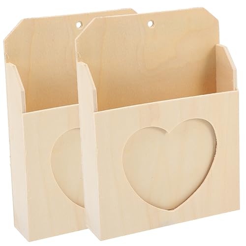 ULDIGI 2st Liebe Umschlagbox Kinder Spielset Lernspielzeug Für Kinder Mini Wandmontierter Posthalter Umschlaghalter Wandmontierter Briefkasten Desktop-stifthalter Kinderspielzeug Hölzern von ULDIGI