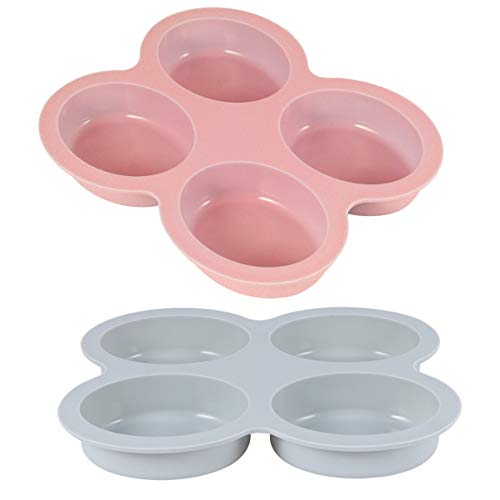 ULDIGI 2st Schokoladenform Kuchenform Schalenform Runde Eiswürfelformen Quadratische Bonbonformen 4 Hohlräume De Para Gelatinas Diy Seifenform Cupcake-topper-form von ULDIGI