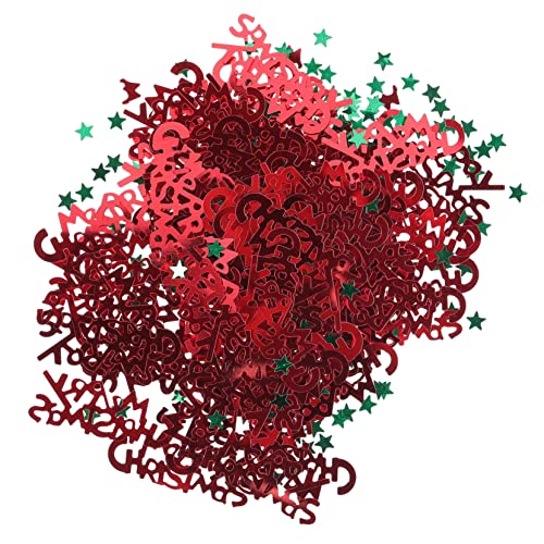 ULDIGI 3 Packungen Weihnachtskonfetti Weihnachtsfeier Konfetti Weihnachtsfeier Dekoration Tischdekoration weihnachtsmotiv weihnachts party Weihnachtsdekoration Konfetti-Dekoration Plastik von ULDIGI