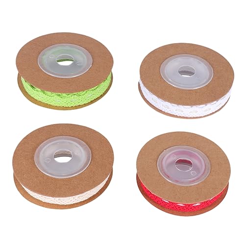 ULDIGI 4 Rollen 2 Verpackungsbänder Für Partys Spitzen Klebeband Pastellfolie Vorhänge Macaron Spitze Dekoratives Klebeband Für Spitzenband DIY Sammelalbum Makramee von ULDIGI