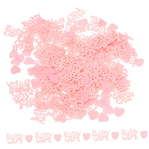 ULDIGI 4 Sätze Konfetti Babyparty-Party-Tischstreuung -Dusche-Ornament jahrestag bodendeko babyshowerparty Dekorationen Tischdekoration Geschlecht offenbaren Partydekoration Harz Rosa von ULDIGI