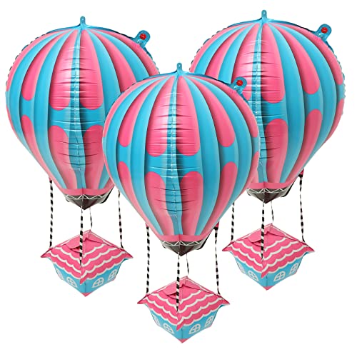 ULDIGI 4 Stück Heißluftballon kinder party kinderparty Dekor Ballonmittelstücke für Tische hochzeitsdeko Zahlenballons Luftballons aus Aluminiumfolie Luftballons für Geburtstagsfeiern von ULDIGI