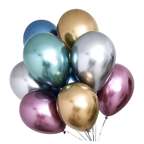 ULDIGI 40 Stück Metallic Luftballons Verschiedenen Farben Verdickte Dekorationsballons Für Geburtstag Hochzeiten Und Partys Ideal Für Feierliche Anlässe Und Kreative Deko Ideen von ULDIGI