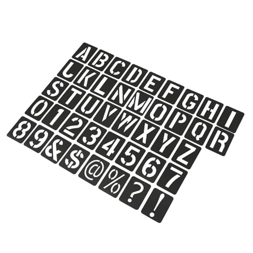 ULDIGI Schablonen Buchstaben 41 Teiliges Set Buchstaben Und Zahlen Schablonen Wiederverwendbare Schablonen Für Malerei Sprühvorlagen Kreative Bastelarbeiten Und Dekoration Mit Hollow Painting Stencils von ULDIGI