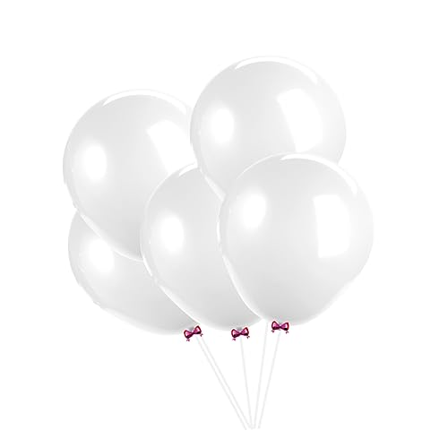 ULDIGI 5 Stück 36 Zoll Runde Latexballons Weiß Für Hochzeits Und Partyd Decoration Ideal Für Ballonbögen Girlanden Und Festliche Anlässe Langlebig Und Auffällig von ULDIGI