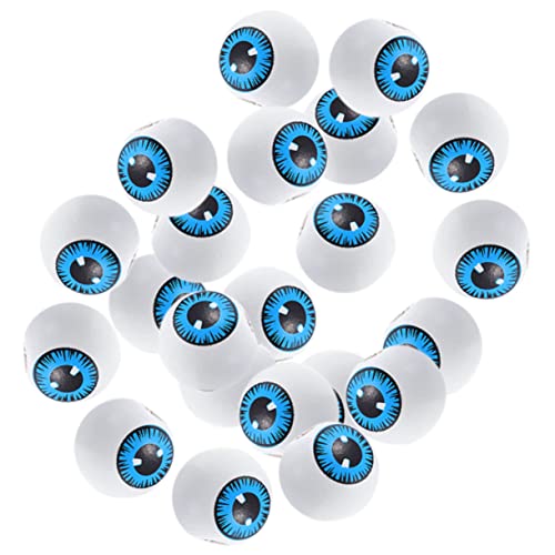 ULDIGI 50pcs Hölzerne Perlen DIY Holz Eyeball Perlen Holzperlen Lose Perlen Mit Eyeballmuster von ULDIGI