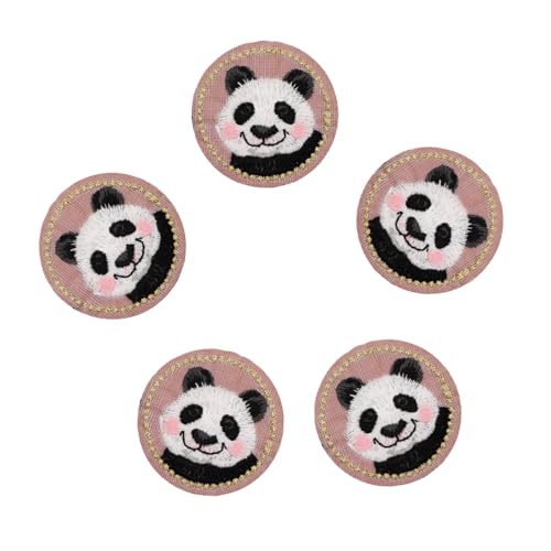 ULDIGI 5St sticksticker nähen Kleiderdekore Reparaturflicken für Jeans Panda-Patch aufnäher für jacke aufbügler für jacken Kleidung DIY-Patch Kleidungsreparaturzubehör Polyester Colorful von ULDIGI