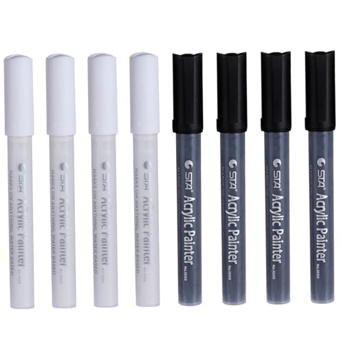 ULDIGI 8St Aquarells tift Marker Acrylstift Acrylfarbenmarkerstifte acrylmarker stifte Textmarker acrylic pen acyllackfarbe stifte keramikstift Markierungsstifte Kunstmarker malen Plastik von ULDIGI